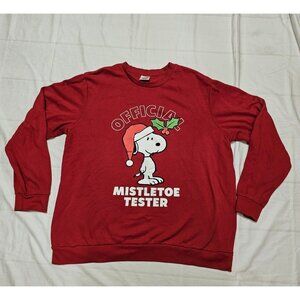 Peanuts Snoopy Official Mistletoe Tester Christmas Sweatshirt Men's Size 2XL